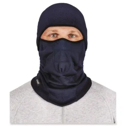Ergodyne N-Ferno 6823 One Size Fits Most Fleece Hinged Balaclava Face Mask - Navy