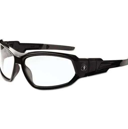 Ergodyne Nylon/Polycarb Skullerz Loki Safety Glasses/Goggles - Black Frame/Clear Lens