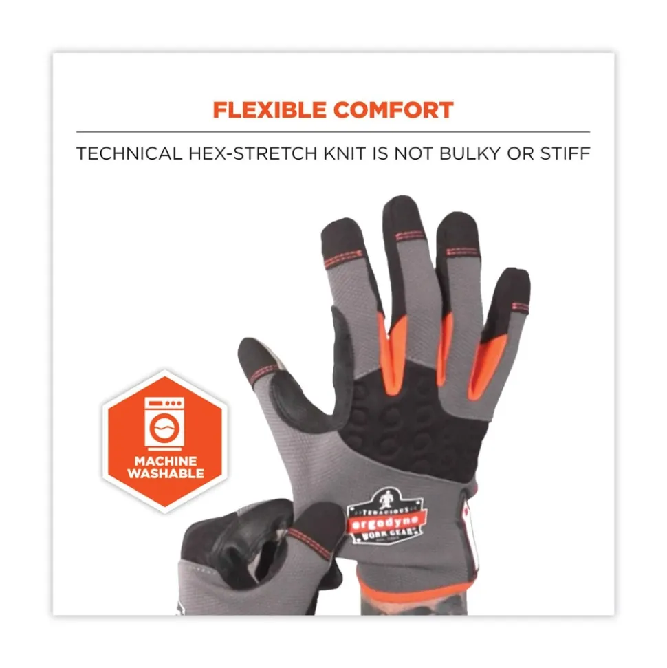 Ergodyne ProFlex 710 9 in. Long Heavy-Duty Mechanics Gloves - XX-Large Gray (1-Pair)