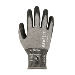 Ergodyne ProFlex 7072 ANSI A7 Nitrile-Coated CR Gloves, Gray, Large, 12 Pairs/Pack