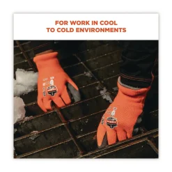 Ergodyne ProFlex 7401 Coated Lightweight Winter Gloves - 2X-Large Orange (1-Pair)