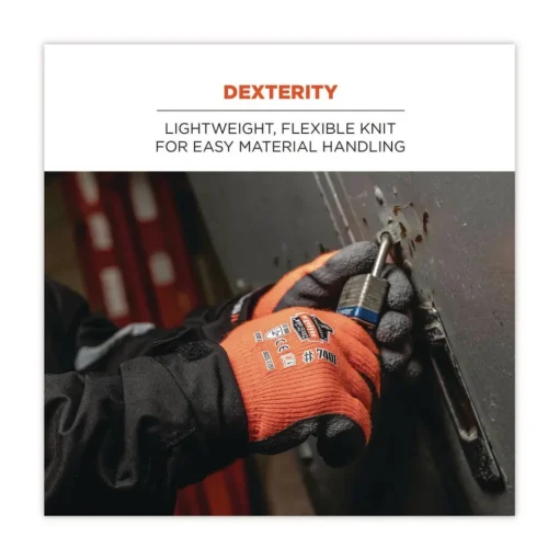 Ergodyne ProFlex 7401 Coated Lightweight Winter Gloves - Medium Orange (1-Pair)