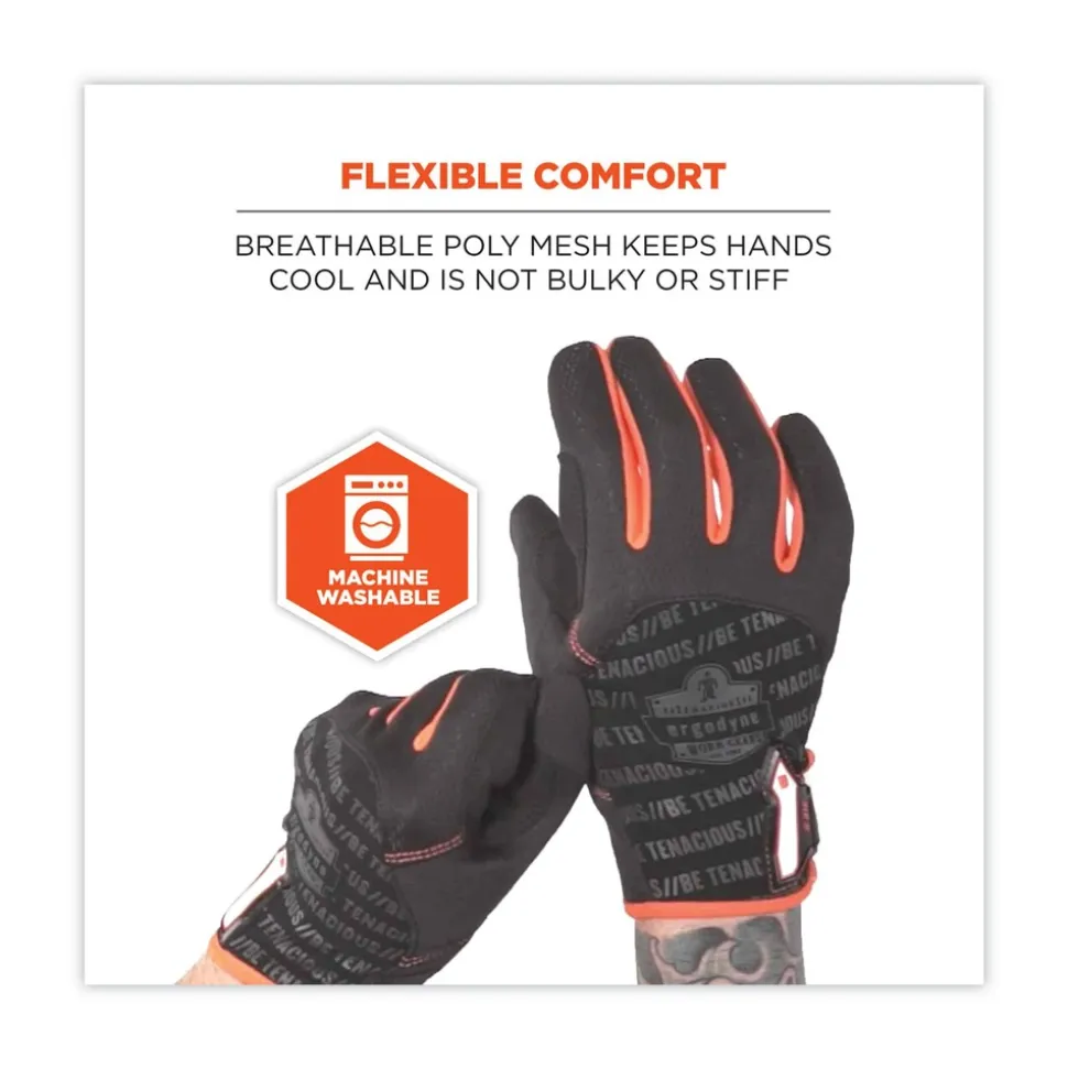 Ergodyne ProFlex 812 Standard Mechanics Gloves - 2X-Large Black (1-Pair)