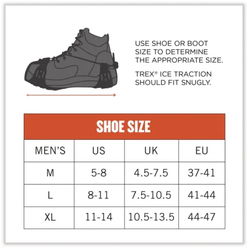 Ergodyne Trex 6325 Spikeless Traction Devices - Medium (Men's Size 8 to 11) Black (1-Pair)