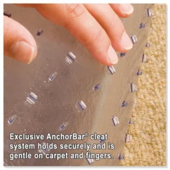 ES Robbins 45 x 53 Natural Origins Chair Mat with Lip for Carpet - Clear