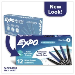 EXPO Fine Bullet Tip Wet Erase Marker - Blue (1-Dozen)