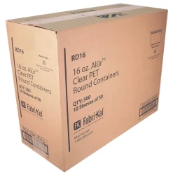 Fabri-Kal 000000000009501034 4.6 in. Diameter x 3 in. 16 oz. Recycleware Round Plastic Deli Container - Clear (500/Carton)