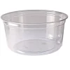 Fabri-Kal 000000000009501032 4.6 in. Diameter x 2.3 in. 12 oz. Recycleware Round Plastic Deli Container - Clear (500/Carton)