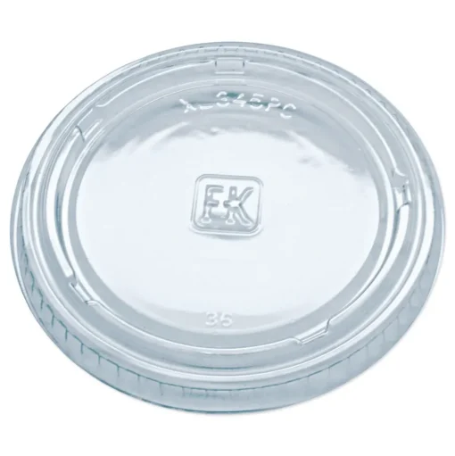 Fabri-Kal 000000000009505084 3.25 oz to 5.5 oz Plastic Portion Cup Lids - Clear (2500/Carton)