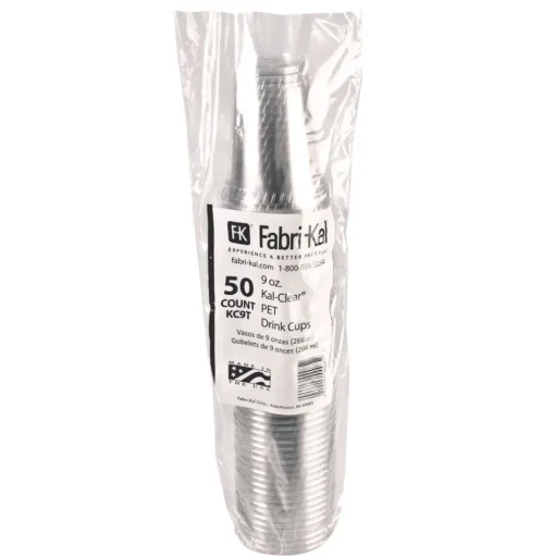 Fabri-Kal 9 oz Kal-Clear True PET Plastic Cold Drink Cups - Clear (1000/Carton)