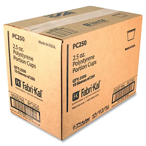 Fabri-Kal 2.5 oz. Plastic Portion Cups - Translucent (10/Carton)