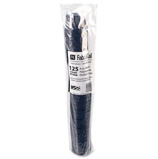 Fabri-Kal 4 oz. Plastic Portion Cups - Black (20/Carton)