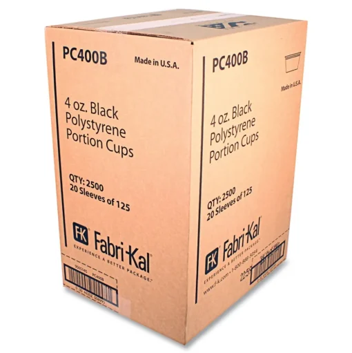 Fabri-Kal 4 oz. Plastic Portion Cups - Black (20/Carton)