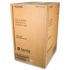 Fabri-Kal 5.5 oz. Plastic Portion Cups - Black (2500/Carton)