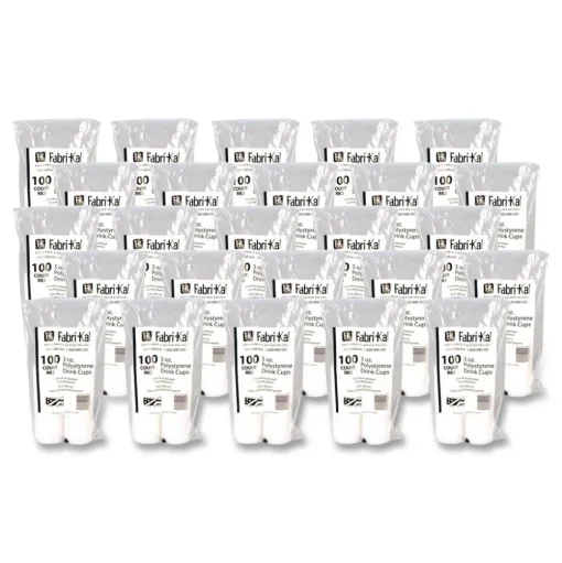 Fabri-Kal 3 oz RK Crisscross Plastic Cold Drink Cups - Clear (2500/Carton)