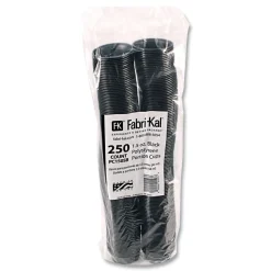 Fabri-Kal 1.5 oz Squat Plastic Portion Cups - Black (250/Sleeve, 10 Sleeves/Carton)
