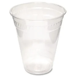 Fabri-Kal Greenware X-Slot Sugarcane Cold Drink Lids, Fits 16 oz/18 oz/24 oz Cold Cups - Clear (1000/Carton)