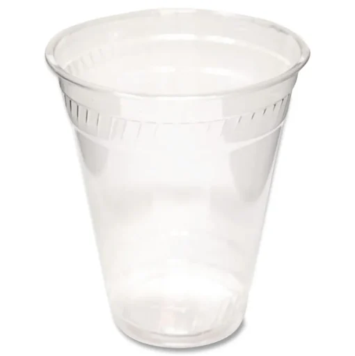 Fabri-Kal Greenware X-Slot Sugarcane Cold Drink Lids, Fits 16 oz/18 oz/24 oz Cold Cups - Clear (1000/Carton)