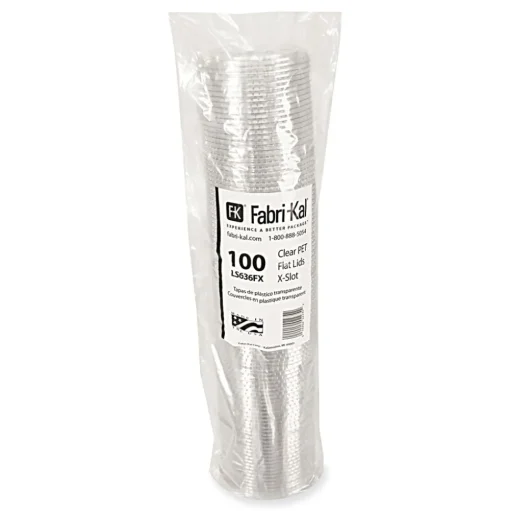 Fabri-Kal Greenware X-Slot Plastic Cold Drink Lids, Fits 12 oz to 20 oz Cold Cup - Clear (1000/Carton)