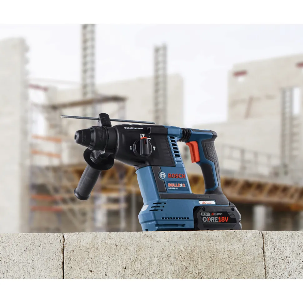 Factory Reconditioned Bosch Bulldog 18V Brushless Lithium-Ion 1 in. Cordless SDS-Plus Rotary Hammer Kit with 2 Batteries (8 Ah)