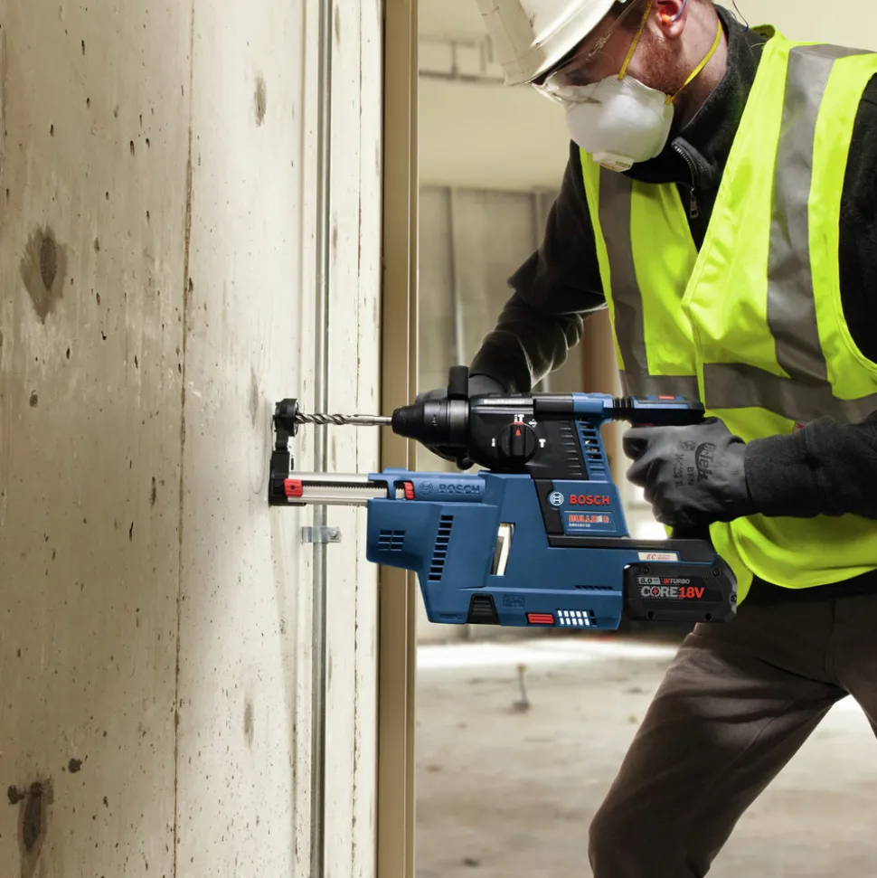 Factory Reconditioned Bosch Bulldog 18V Brushless Lithium-Ion 1 in. Cordless SDS-Plus Rotary Hammer Kit with 2 Batteries (8 Ah)