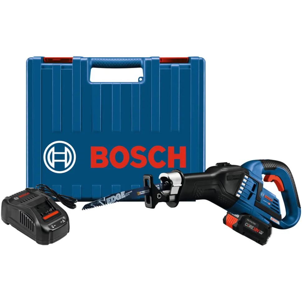Factory Reconditioned Bosch 18V EC Brushless Lithium-Ion 1.25 in. Cordless Stroke Multi-Grip Reciprocating Saw Kit (8 Ah)