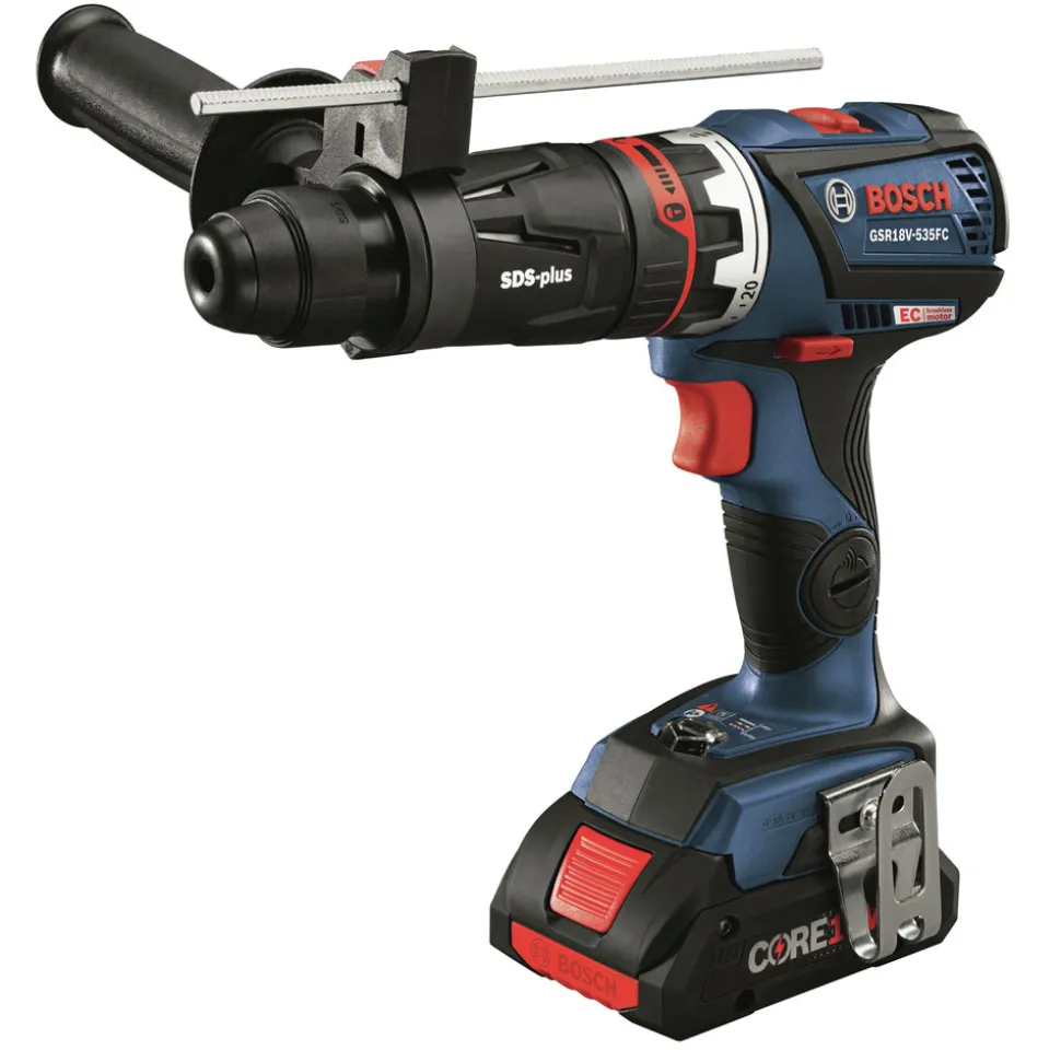 Factory Reconditioned Bosch 18V Lithium-Ion Brushless Cordless Drill Driver Kit with 5-In-1 Flexiclick System (4 Ah)