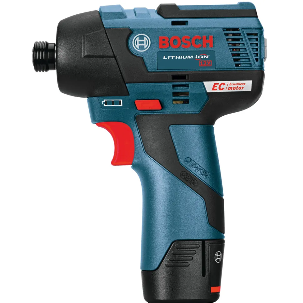 Factory Reconditioned Bosch 12V MAX Lithium-Ion EC Brushless 1/4 in. Cordless Hex Impact Driver Kit (2 Ah)
