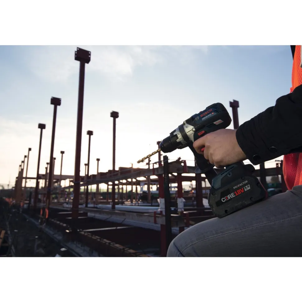 Factory Reconditioned Bosch 18V Brushless Lithium-Ion 1/2 in. Cordless Connected-Ready Hammer Drill Driver Kit with 2 Batteries (4 Ah)