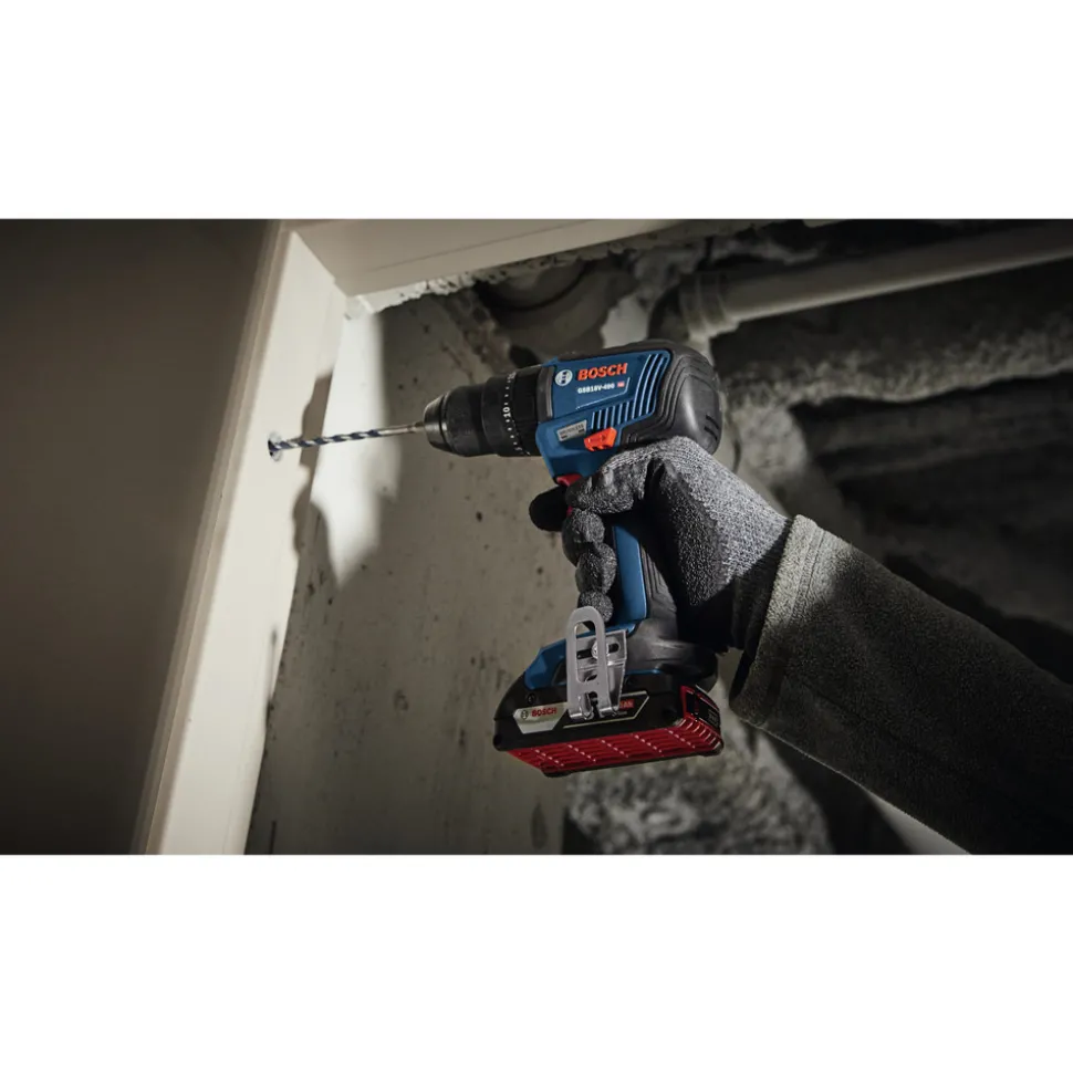 Factory Reconditioned Bosch 18V EC Brushless Lithium-Ion 1/2 in. Cordless Hammer Drill Driver Kit (2 Ah)