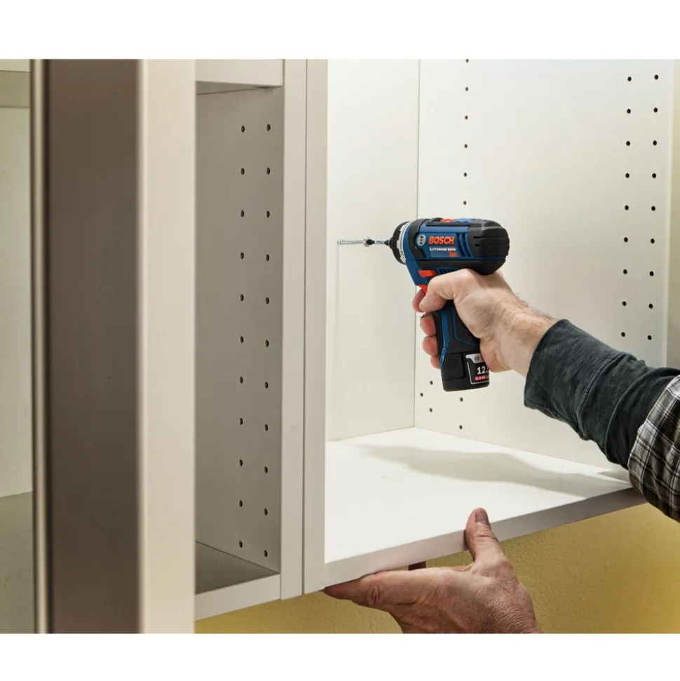 Factory Reconditioned Bosch 12V MAX Cordless Lithium-Ion Drill Driver and Impact Driver Combo Kit