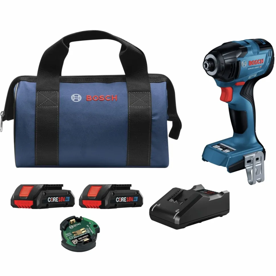 Factory Reconditioned Bosch 18V Brushless Lithium-Ion 1/4 in. Hex Cordless Connected-Ready Impact Driver Kit (4 Ah)