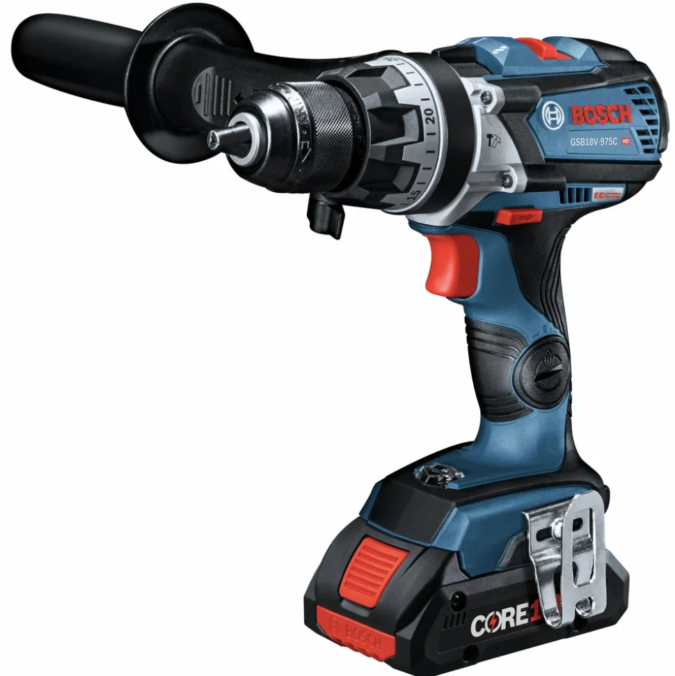 Factory Reconditioned Bosch 18V Brushless Lithium-Ion 1/4 in. and 1/2 in. Cordless Bit/Socket Impact Driver/Wrench and Hammer Drill Driver Combo Kit with 2 Batteries (4 Ah)