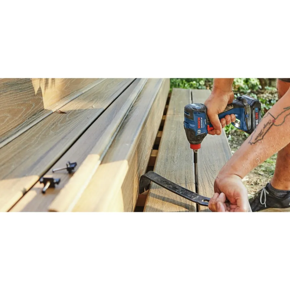 Factory Reconditioned Bosch 18V Brushless Lithium-Ion 1/4 in. and 1/2 in. Cordless Bit/Socket Impact Driver/Wrench and Hammer Drill Driver Combo Kit with 2 Batteries (4 Ah)