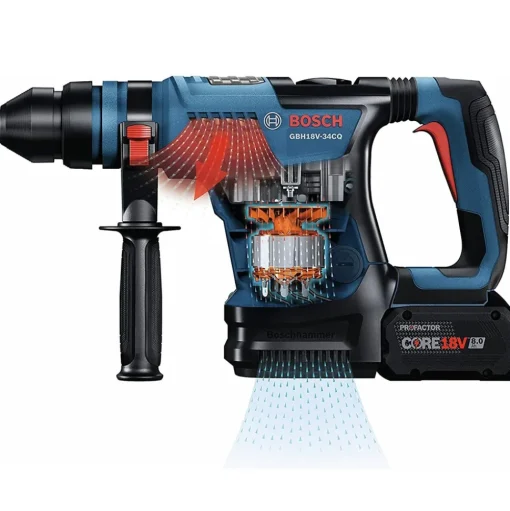 Factory Reconditioned Bosch 18V Brushless Lithium-Ion 1-1/4 in. Cordless PROFACTOR SDS-Plus Bulldog Rotary Hammer Kit with 2 Batteries (8 Ah)