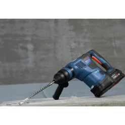Factory Reconditioned Bosch 18V Brushless Lithium-Ion 1-1/4 in. Cordless PROFACTOR SDS-Plus Bulldog Rotary Hammer Kit with 2 Batteries (8 Ah)
