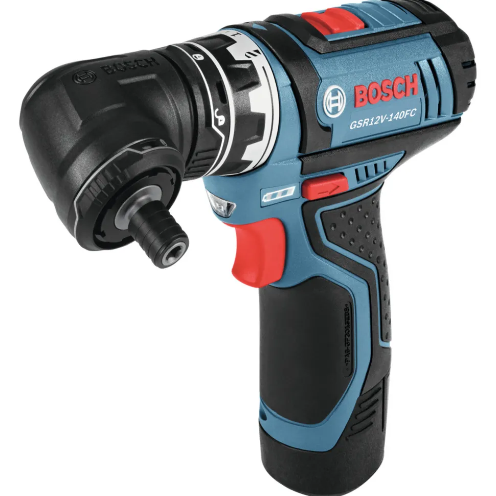 Factory Reconditioned Bosch 12V Lithium-Ion Max FlexiClick 5-In-1 1/4 in. Cordless Drill Driver System Kit (2 Ah)