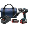 Factory Reconditioned Bosch 18V EC Li-Ion Brushless Brute Tough 1/2 in. Cordless Hammer Drill Driver Kit (4 Ah)