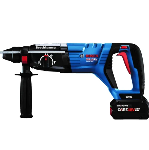 Factory Reconditioned Bosch 18V PROFACTOR Brushless Lithium-Ion 1-1/8 in. Cordless Connected-Ready SDS-plus Bulldog Rotary Hammer Kit with 2 Batteries (8 Ah)