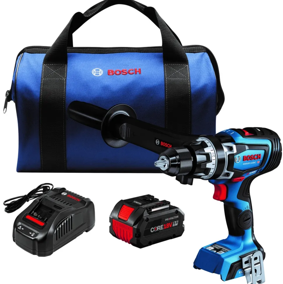 Factory Reconditioned Bosch 18V PROFACTOR Brushless Lithium-Ion 1/2 in. Cordless Connected-Ready Hammer Drill Driver Kit (8 Ah)
