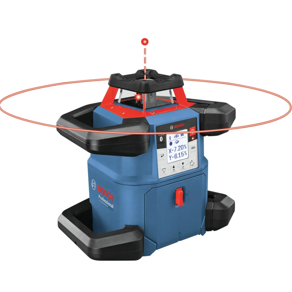 Factory Reconditioned Bosch 18V REVOLVE4000 Lithium-Ion Connected Self-Leveling Cordless Horizontal/Vertical Rotary Laser Kit (4 Ah)