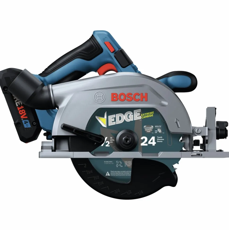 Factory Reconditioned Bosch 18V Brushless Lithium-Ion 6-1/2 in. Cordless Blade-Right Circular Saw Kit (4 Ah)