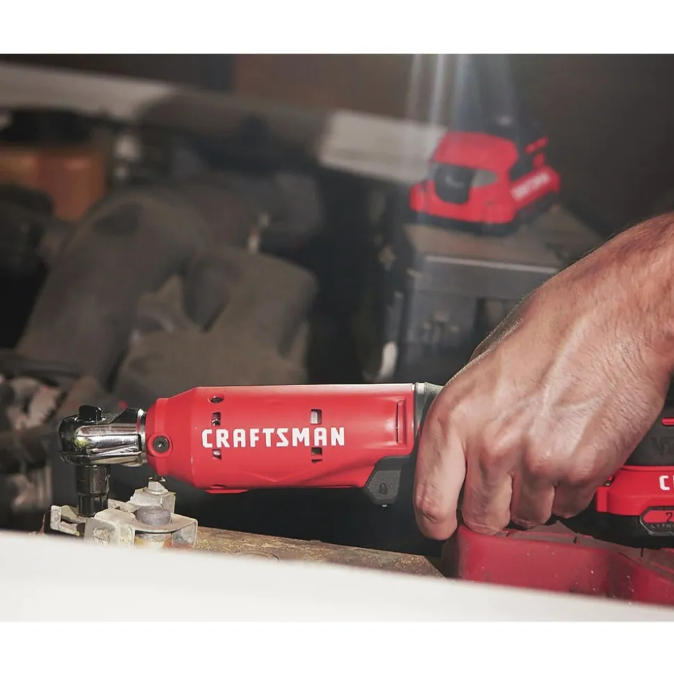 Factory Reconditioned Craftsman V20 Brushed Lithium-Ion 3/8 in. Cordless Drive Ratchet (Tool Only)