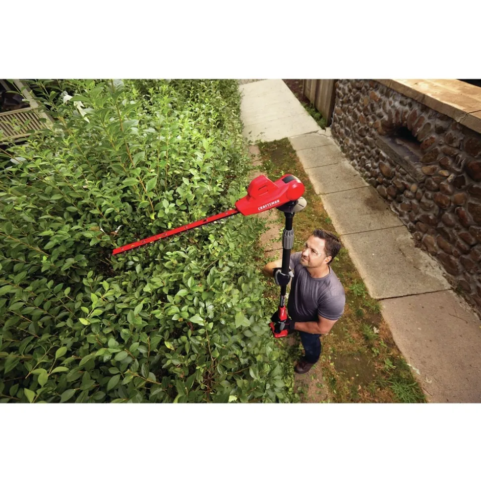 Factory Reconditioned Craftsman V20 Lithium-Ion 18 in. Cordless Pole Hedge Trimmer Kit (2 Ah)