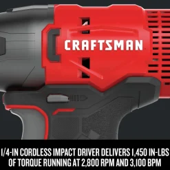 Factory Reconditioned Craftsman 20V Lithium-Ion Cordless 4-Tool Combo Kit (2 Ah)