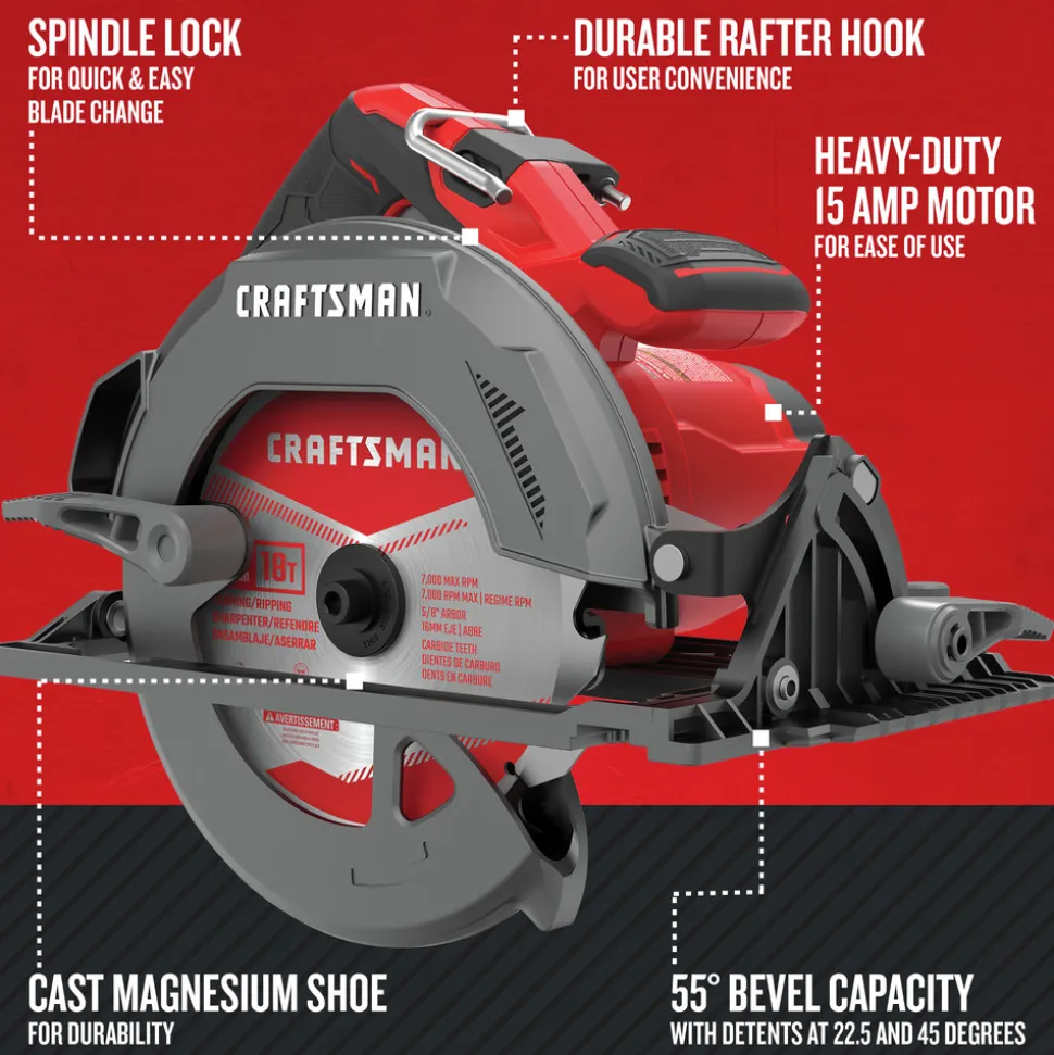 Factory Reconditioned Craftsman 15 Amp 7-1/4 in. Corded Circular Saw