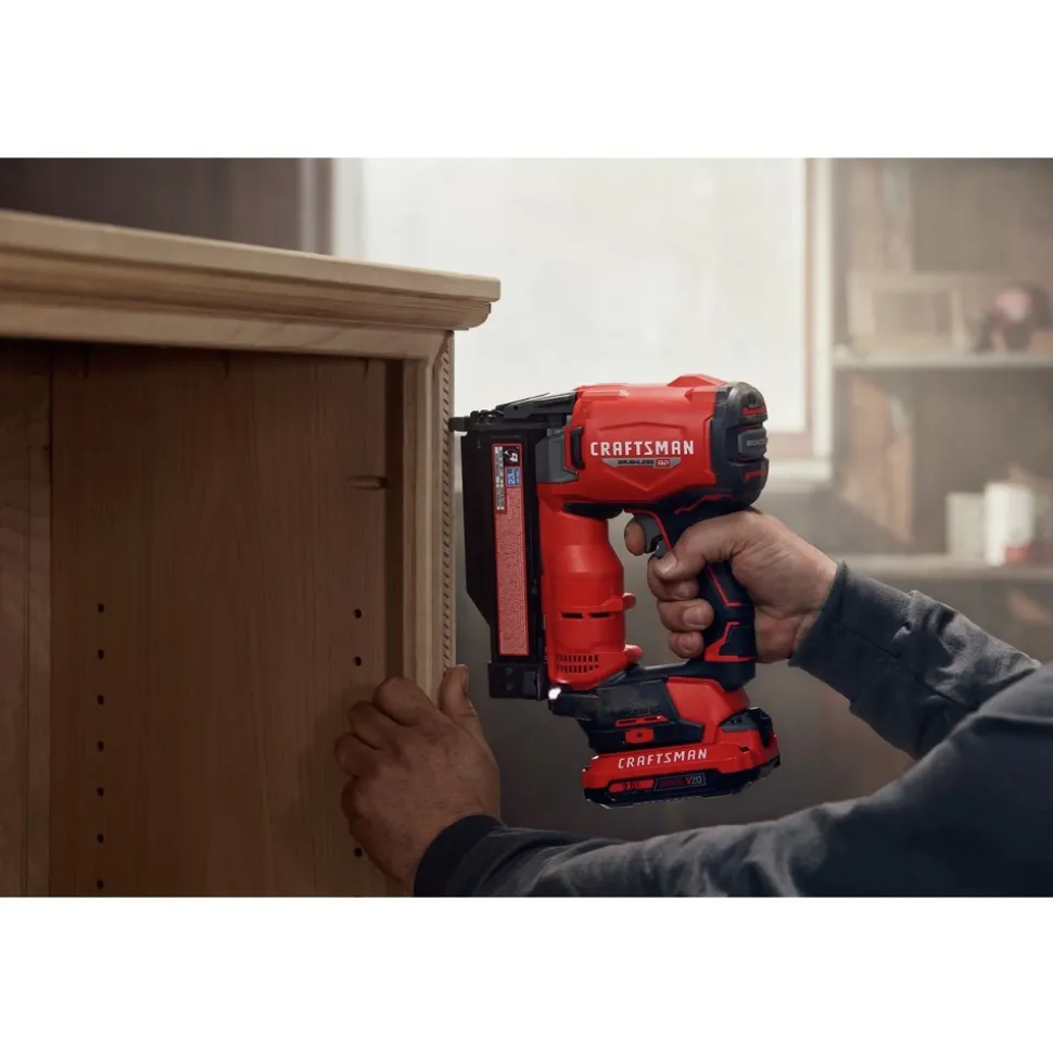 Factory Reconditioned Craftsman V20 Brushless RP Lithium-Ion Cordless 23 ga. Pin Nailer (Tool Only)