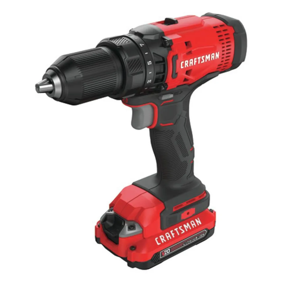 Factory Reconditioned Craftsman 20V Variable Speed Lithium-Ion 1/2 in. Cordless Drill Driver Kit (1.3 Ah)