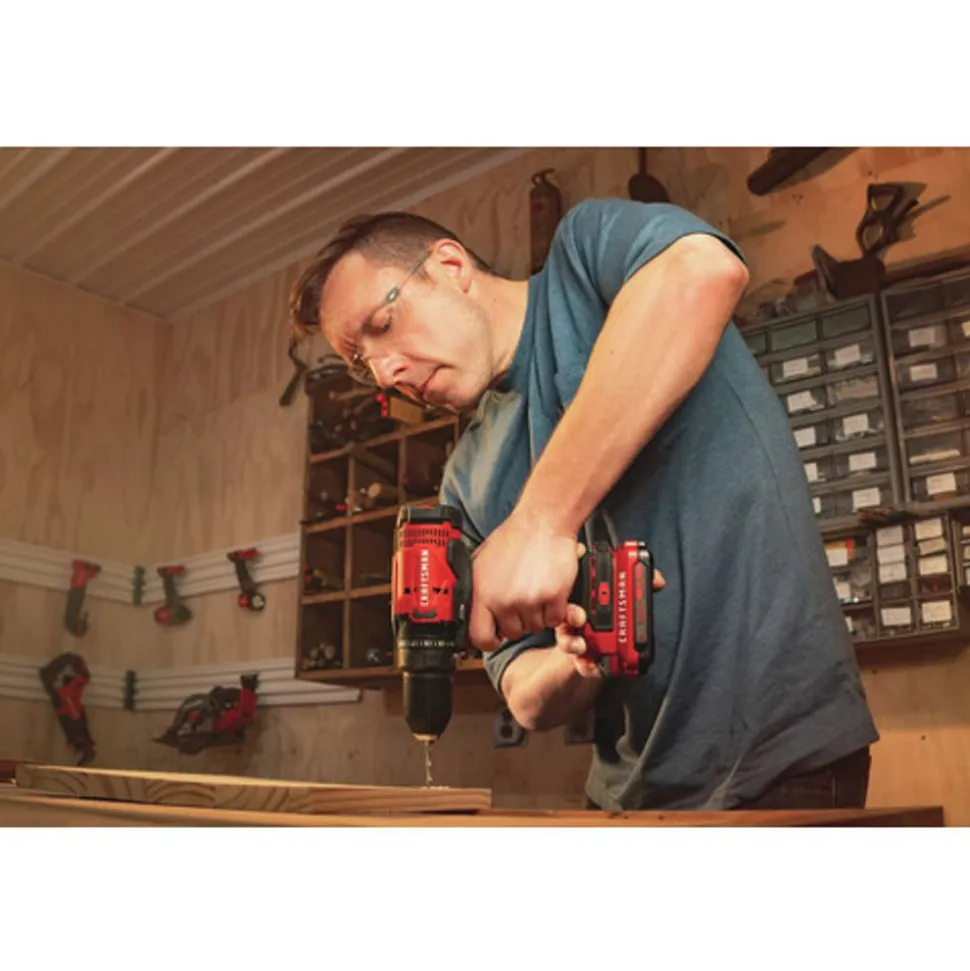 Factory Reconditioned Craftsman 20V Variable Speed Lithium-Ion 1/2 in. Cordless Drill Driver Kit (1.3 Ah)