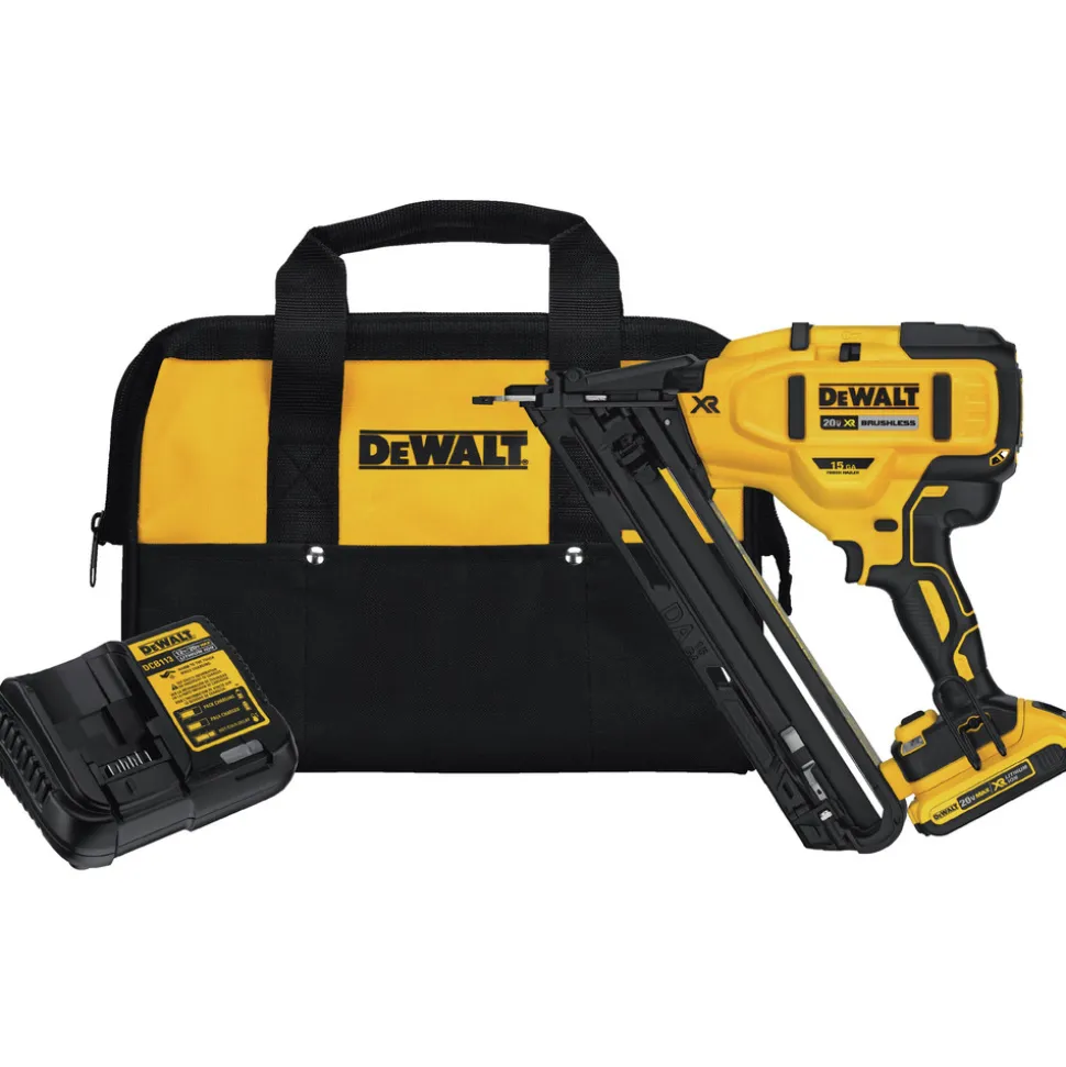 Factory Reconditioned Dewalt 20V MAX XR 15 Gauge Cordless Angled Finish Nailer